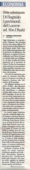 La Stampa 11/11/2017 - LO.PI.CA. and the Louvre Museum in Abu Dhabi